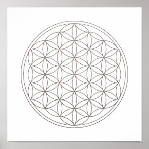 Sakral geometriblomma av liv (V-Röka), Poster