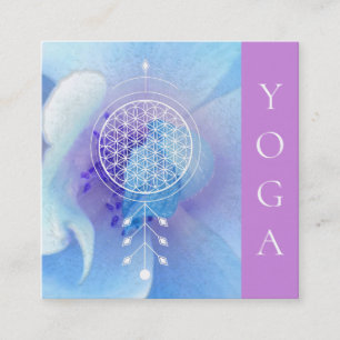 Sakral geometriblomma för *~* av livReiki Yoga Fyrkantigt Visitkort
