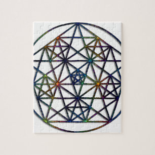 Sakral geometriFractal för överflöd av liv Pussel