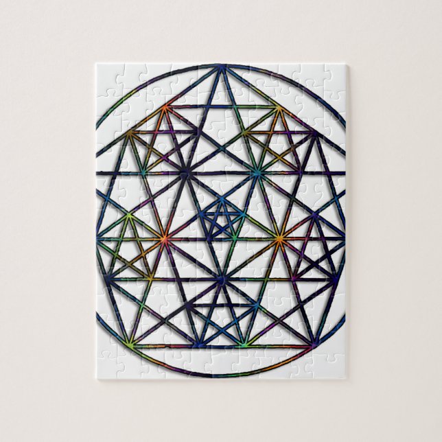 Sakral geometriFractal för överflöd av liv Pussel (Vertikal)