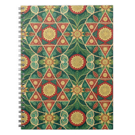Sakral geometrisk blomster-mandaladesign mönster k anteckningsbok