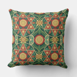 Sakral geometrisk blomster-mandaladesign mönster k kudde