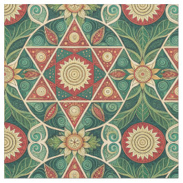 Sakral geometrisk blomster-mandaladesign mönster k tyg