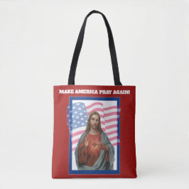 Sakral hjärta av den Jesus amerikanska flaggan Tygkasse