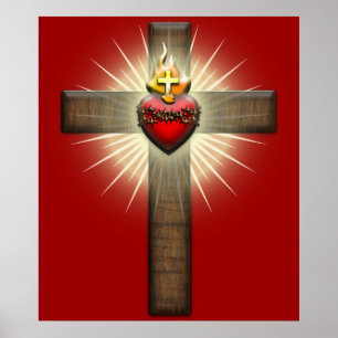 Sakral hjärta av den Jesus kor Poster