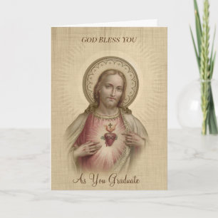 Sakral hjärta av den Jesus religiösastudenten Kort