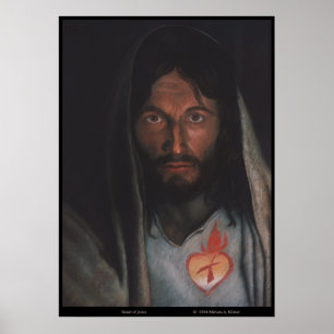 Sakral hjärta av Jesus avbildar "hjärta av Poster