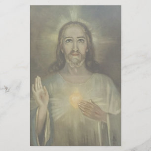 Sakral hjärta av Jesus Enthronement Brevpapper