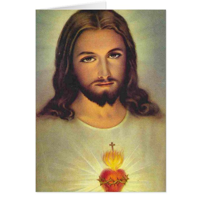 Sakral hjärta av Jesus Hälsningskort (Framsidan)