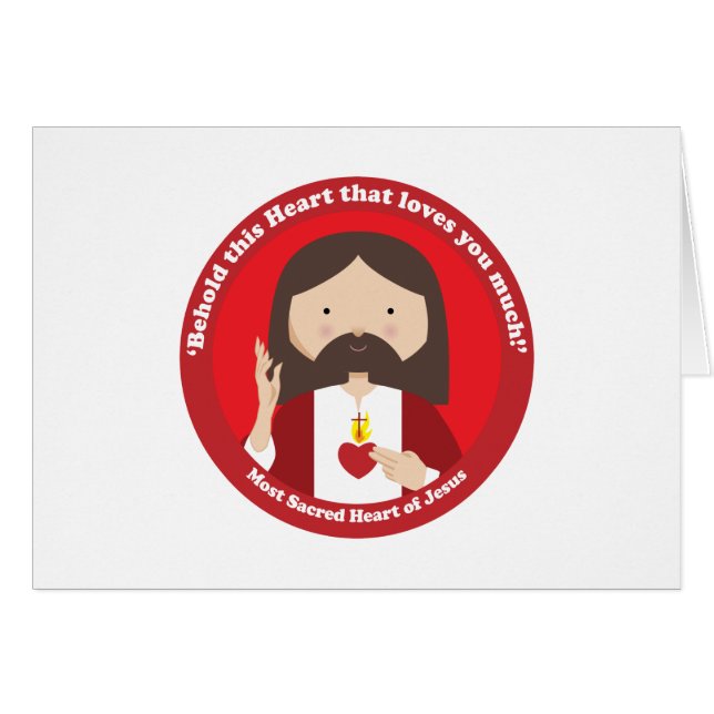 Sakral hjärta av Jesus Hälsningskort (Framsidan Horizontal)