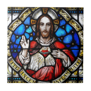 SAKRAL HJÄRTA AV JESUS KAKELPLATTA