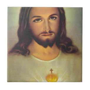 Sakral hjärta av Jesus Kakelplatta
