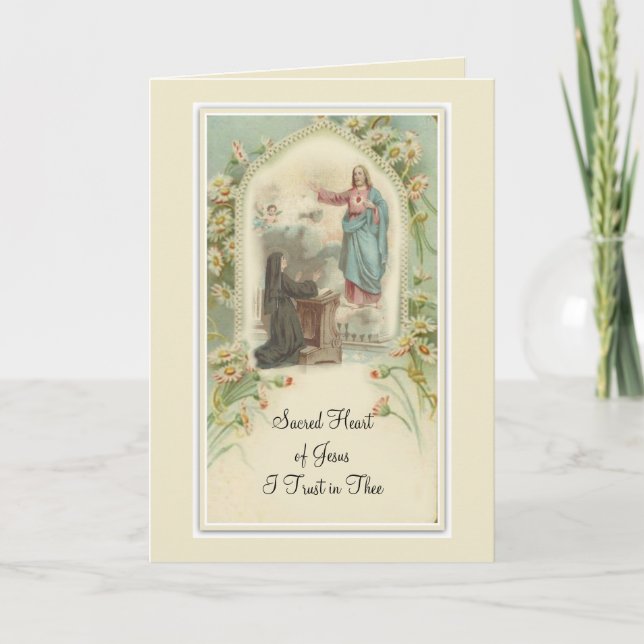 Sakral hjärta av Jesus löften St Margaret Mary Kort (Framsida)
