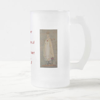 Sakral hjärta av Jesus, obefläckad hjärta av Mary Frostat Ölglas