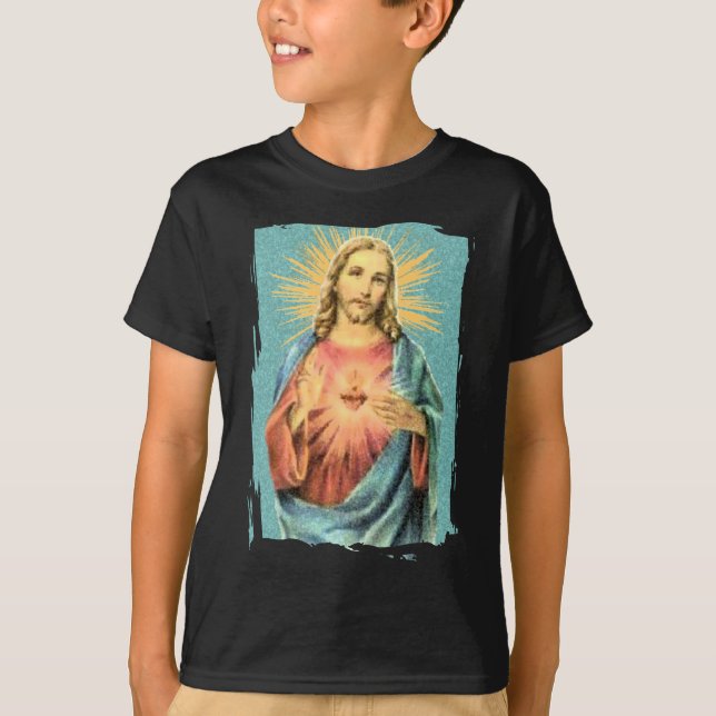 Sakral hjärta av Jesus T-shirt (Framsida)
