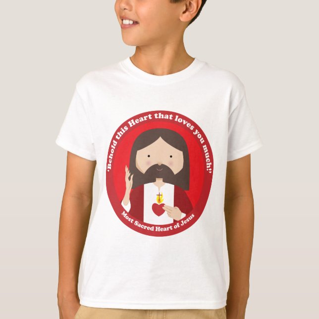 Sakral hjärta av Jesus T Shirt (Framsida)