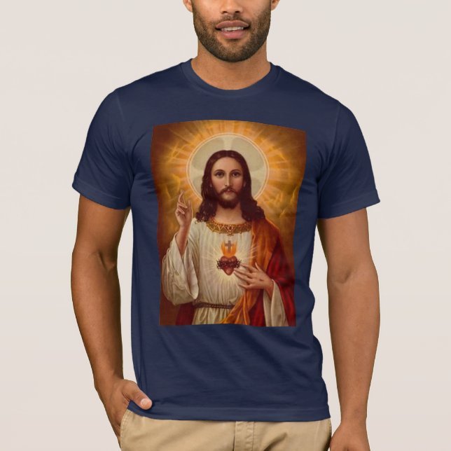 Sakral hjärta av Jesus Tee Shirt (Framsida)