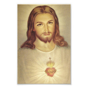 Sakral hjärta för klassiker av det Jesus Fototryck