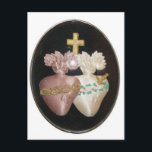 Sakral hjärta vykort<br><div class="desc">Den sakrala hjärtan av Jesus och den sakrala hjärtan av Mary.</div>