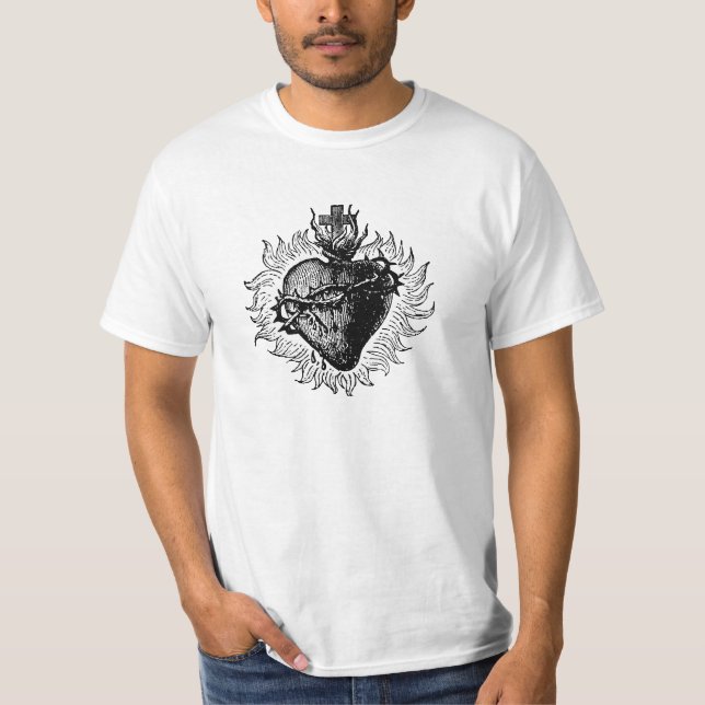 Sakral hjärtaskjorta tee (Framsida)