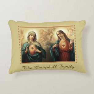 Sakral Jesus obefläckad hjärta Mary personifiera Prydnadskudde