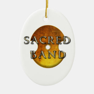 Sakral musikbandlogotypprydnad julgransprydnad keramik