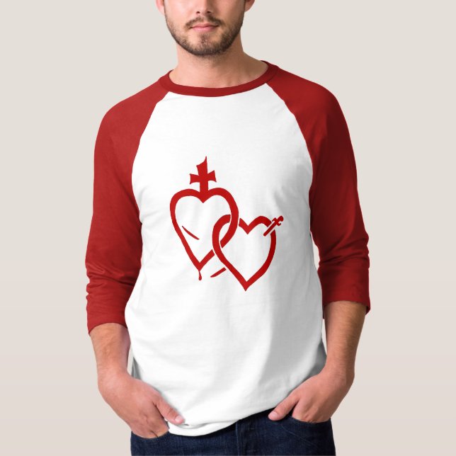 Sakral & obefläckad hjärtaskjorta tee shirt (Framsida)