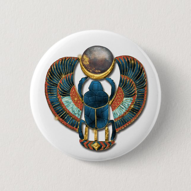 Sakral Scarab av kungen Tut Knapp (Framsida)