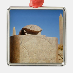 Sakral scarabstaty i tempelet av Amun Julgransprydnad Metall