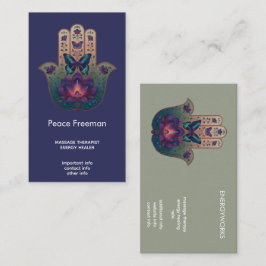 Sakral transformation | Hamsa Hand Design Visitkort