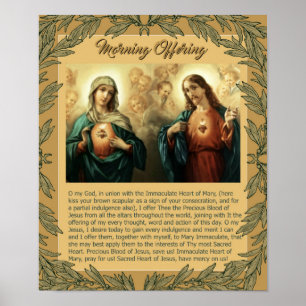 Sakrala Cherubs för Jesus obefläckade hjärtaMary Poster
