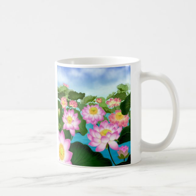 Sakrala lotusblommaväxter kaffemugg (Höger)