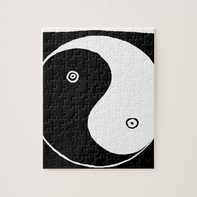 Sakralt kinesiskt Yin Yang andligsymbol Pussel (Vertikal)