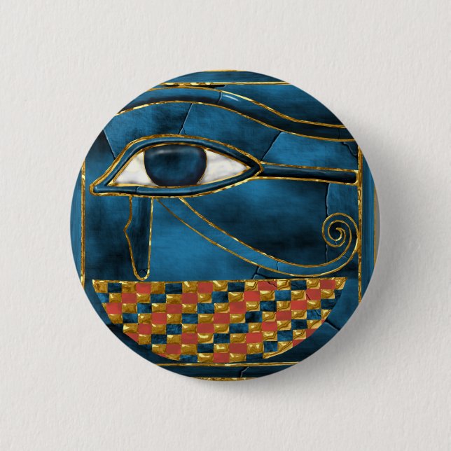 Sakralt Wedjat öga av Horus Knapp (Framsida)
