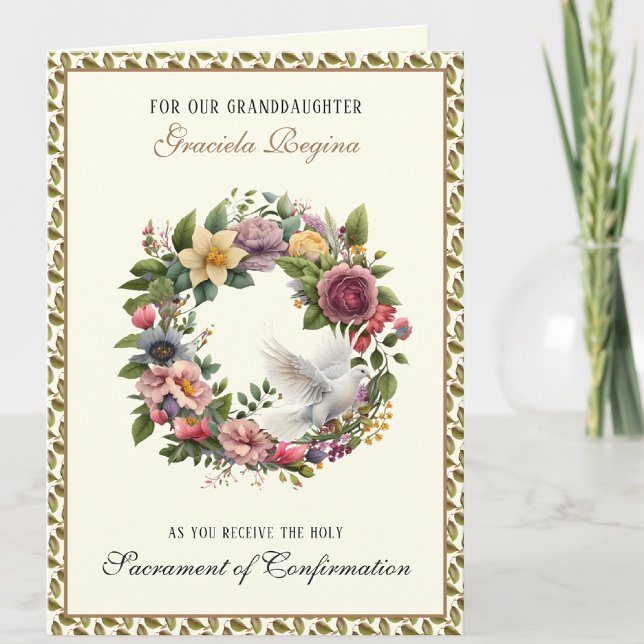 Sakrament Firmung Floral Helig Ande  Helgkort (Skapare uppladdad)