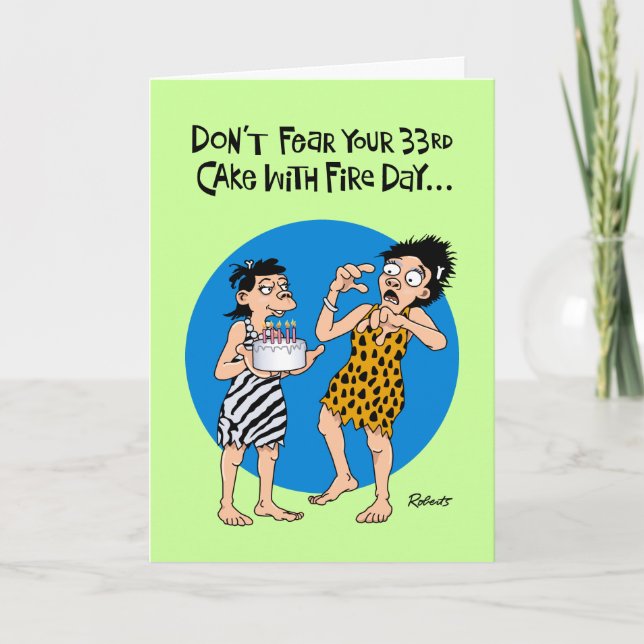 Säkrande 33:e födelsedagen kort (Framsida)