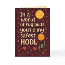 Säkrare HODL Romantic Crypto-hälsningskort