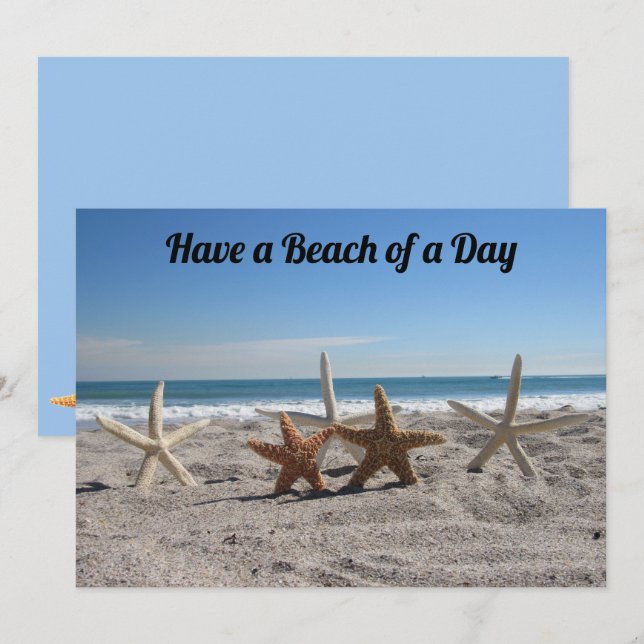 Säkrare på Beach - Florida Life - Flat Card (Fram/baksida)