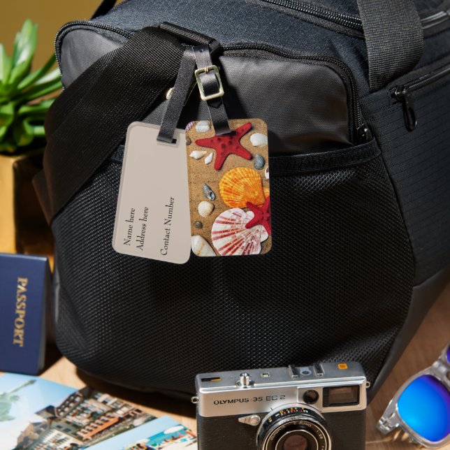 Säkrare på stranden bagagebricka (Fram & Baksida)