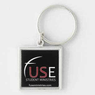 Säkringsstudentmissioner Keychain Fyrkantig Silverfärgad Nyckelring