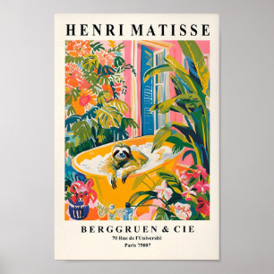 Sakta i Bathtub Art Print, Matisse Print, Bathroo Poster