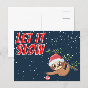 Sakta låt det fördröja julvykortet vykort