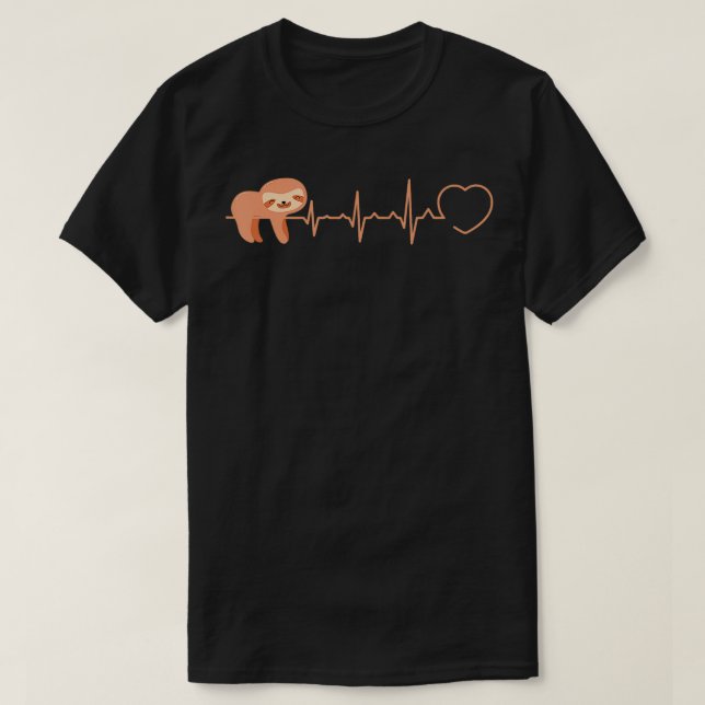 Sakta med hjärtrytm Sloth T Shirt (Design framsida)