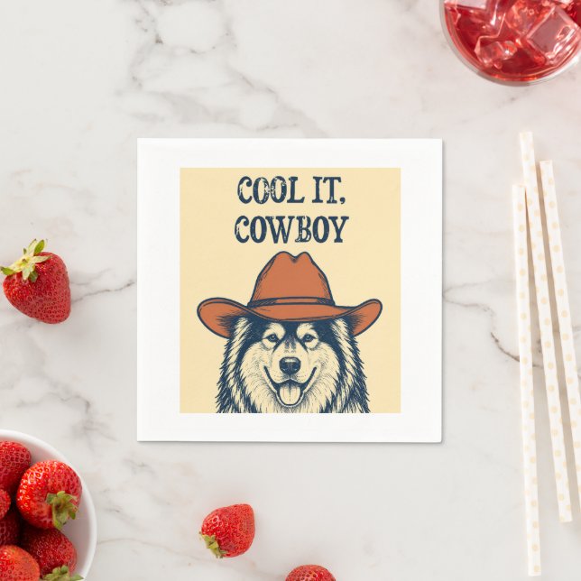 "Sakta ner, Cowboy"  Pappersservett (Insitu)