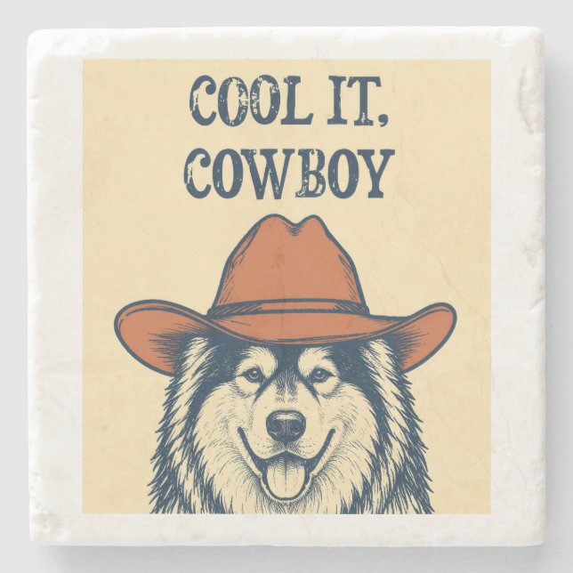 "Sakta ner, Cowboy" Stenunderlägg (Framsidan)