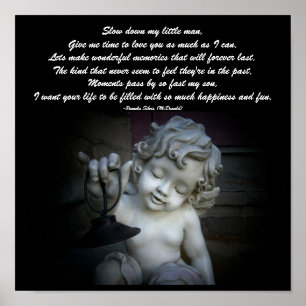 Sakta ner min lilla man, Dikt Poster vid mig