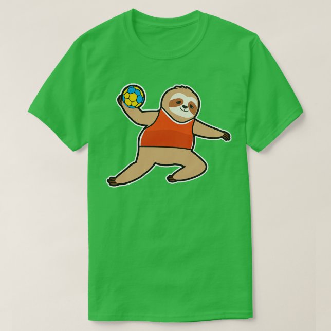 Sakta som handbollsspelare med handboll 1 t shirt (Design framsida)