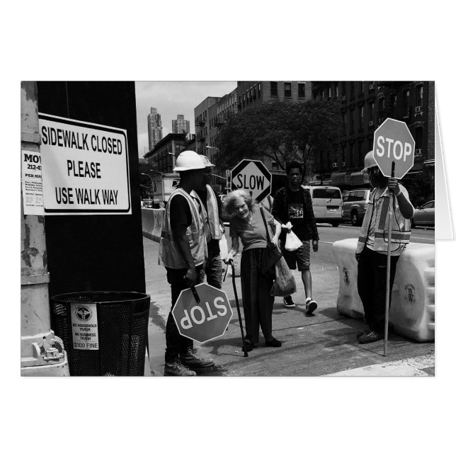 Sakta stoppet hälsningskort (Framsidan Horizontal)