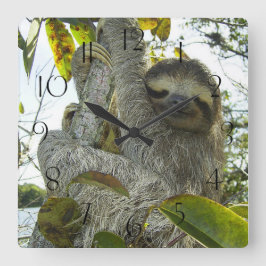 Sakta upp A Träd Fyrkantig Klocka