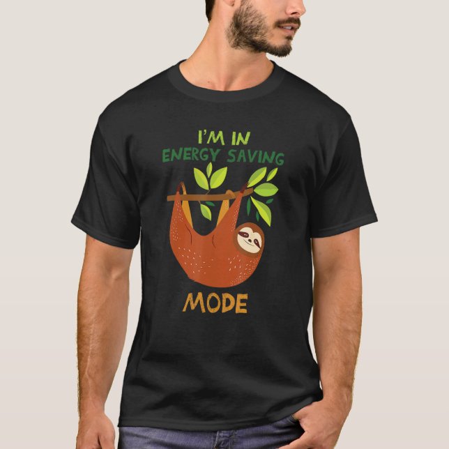 Sakta ut i energisparläge t shirt (Framsida)